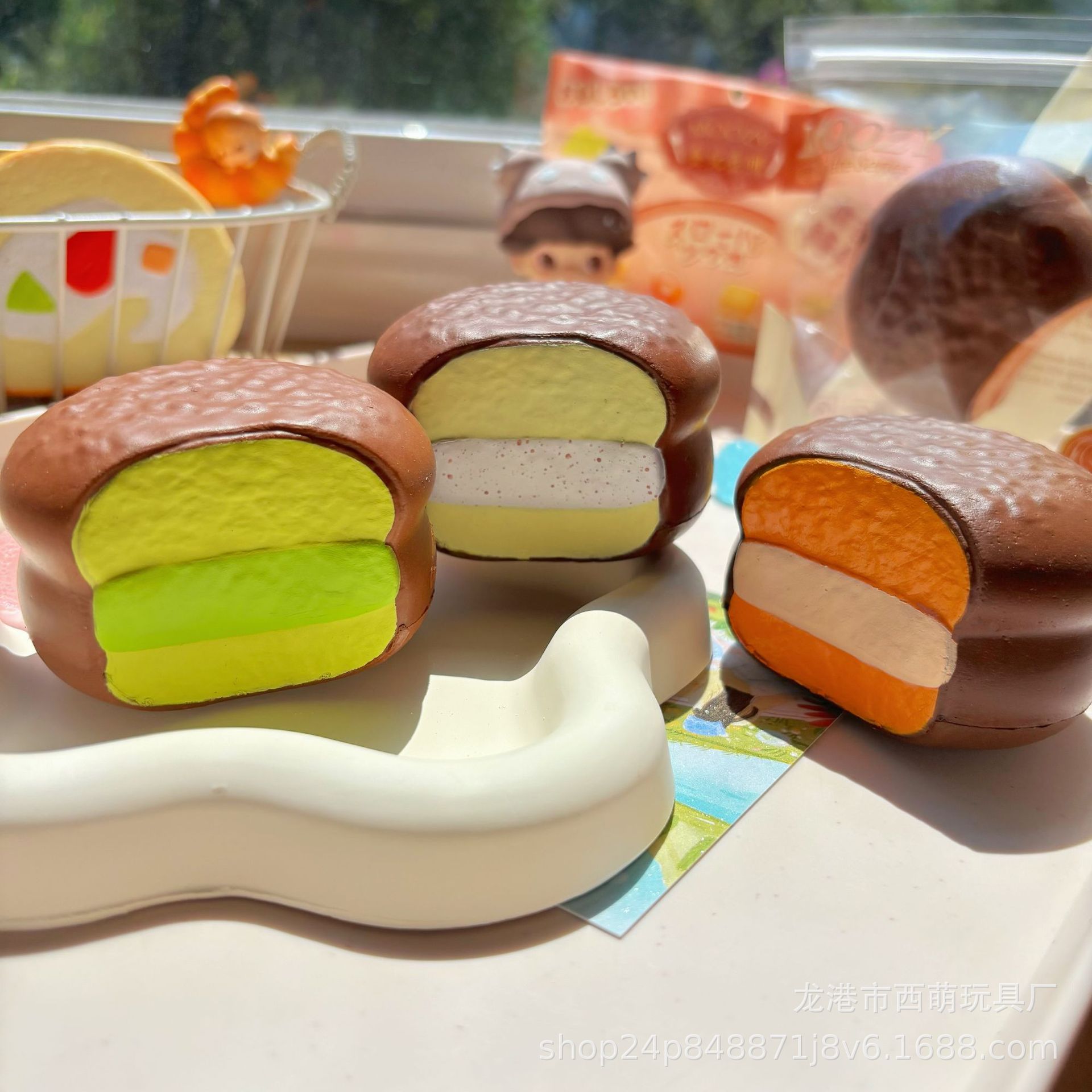 Juguete squishy de pan, rebote lento, original, tendencia TikTok, antiestrés