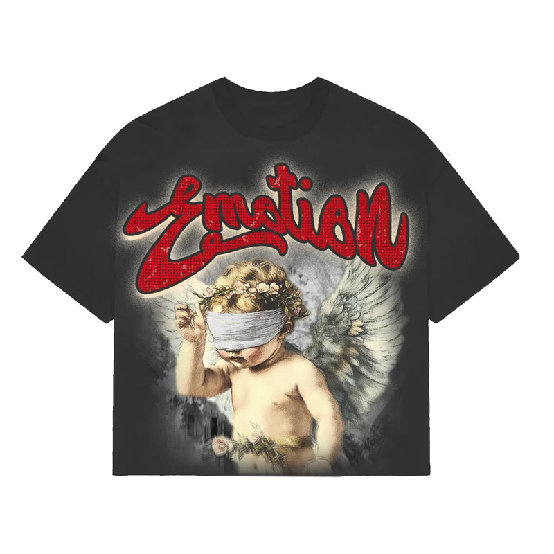 MIXED EMOTION 新作 25ss クロスボーダーホットダイヤモンドプリント アメリカのトレンドブランド スポーツストリート ハイストリート 半袖Tシャツ|undefined