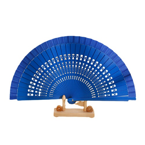 Cheongsam Fan Show Folding Hand Fan with Ancient Red Wooden Handle for Square Dance Performance, Smooth Opening and Closing Stage Fan, Wholesale