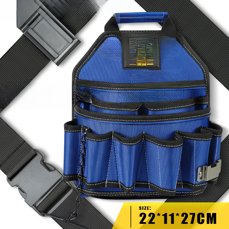 Changshengke kit de herramientas lona multifunción electricista riñonera mantenimiento engrosado hardware bolsa de herramientas bolsa de electricista de madera pequeña