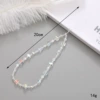 K3749 Crystal transparent glass bead mobile phone chain