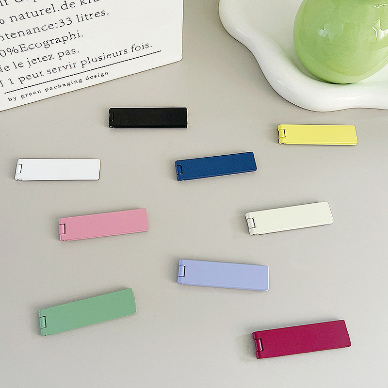 Metal Mobile Phone Stand Solid Color One-word Folding Desktop Support Ultra-thin Creative Simple Adhesive Portable for Men and Women