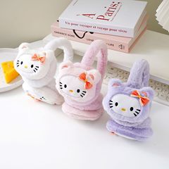 新しい冬かわいい女性漫画刺繍ぬいぐるみ不凍液ニッチ屋外サイクリング暖かい不凍液ヘッドフォンスタイルイヤーマフ