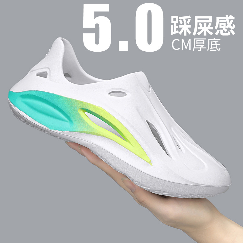 Zapatos con agujeros para parejas, suela suave de verano, sandalias deportivas de coco, hombres y mujeres usan zapatillas ligeras en la playa