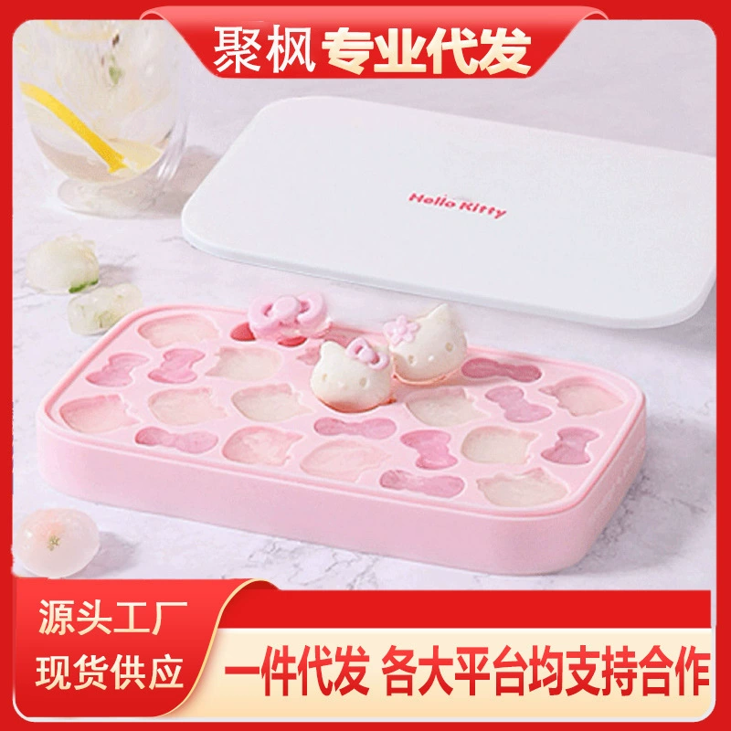 Hello Kitty, силиконовое питание, силиконовая форма, рисунок кубиков льда