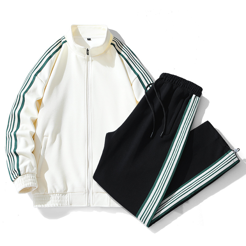 Herrenbekleidung Herbst neuer Stil Modetrend lange Hosen hübscher zweiteiliger Anzug_voghion.com