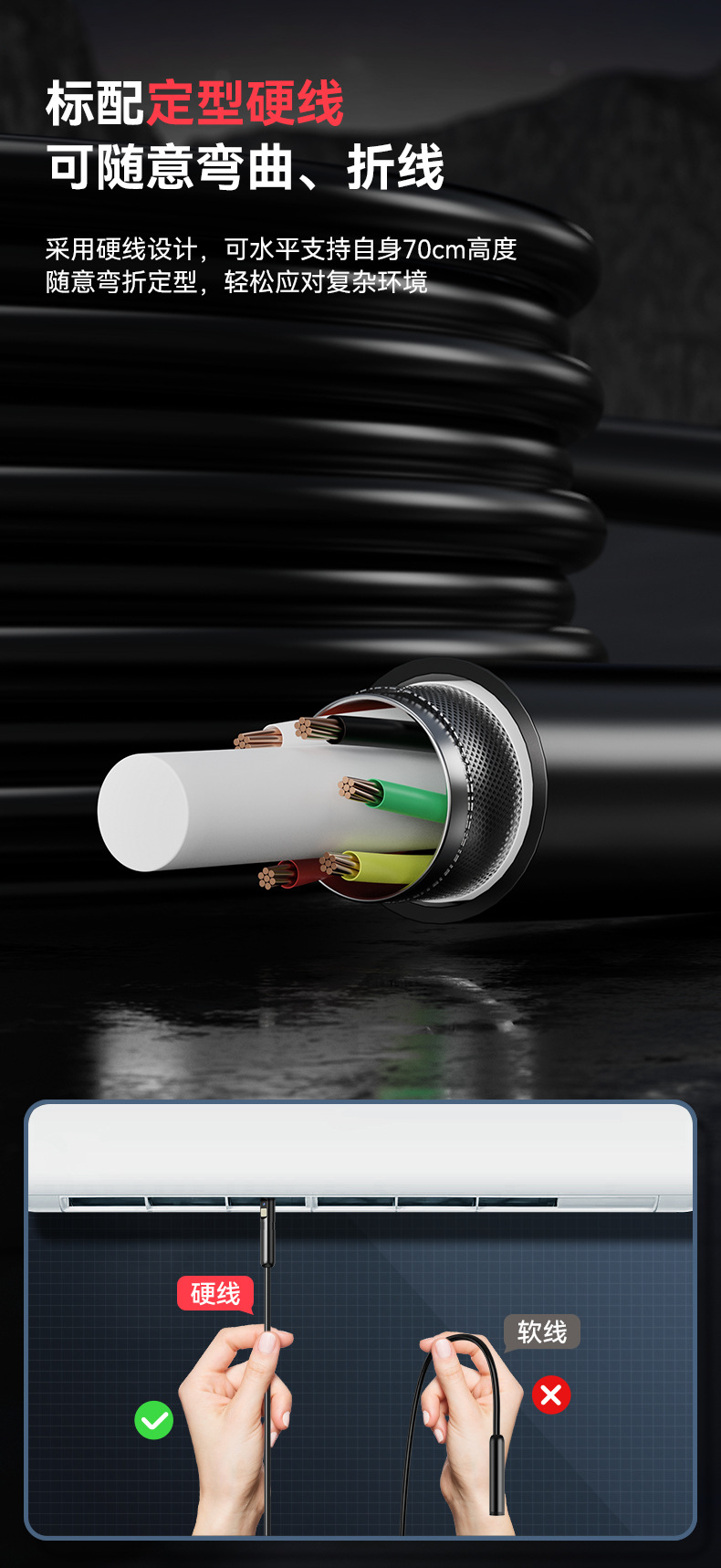 Cross-Border Industrial Endoscope Automotive Diagnostic Tester Two-In-One 4.3inch Screen Obd Diagnostic Device Vehicle Code Reader