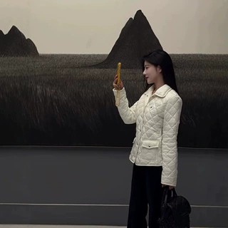 货号0K1610，小马刺绣立领➕翻领菱格棉服外套