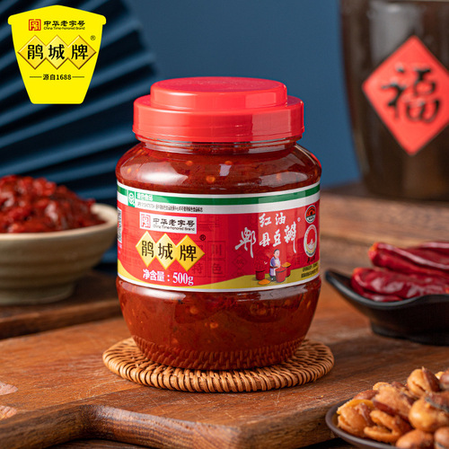 Jumen Brand Red Oil Pixian Doubanjiang 500g Bottled Household Chili Sauce Seasoning Product Sichuan Specialty Seasoning Product Batch