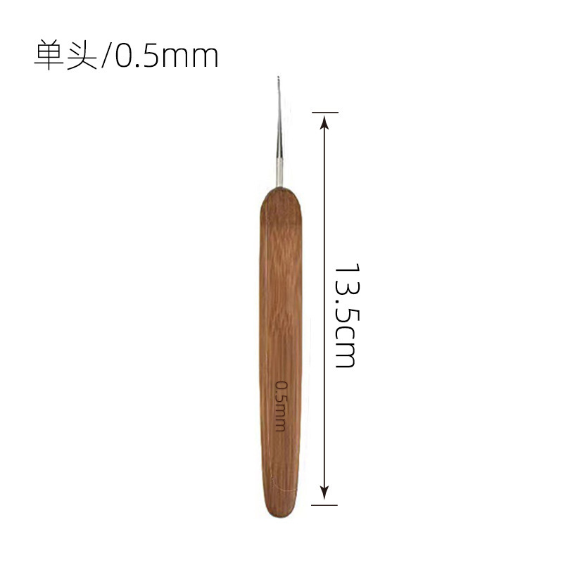 Ganchillo con mango de bambú profundo 0.5mm