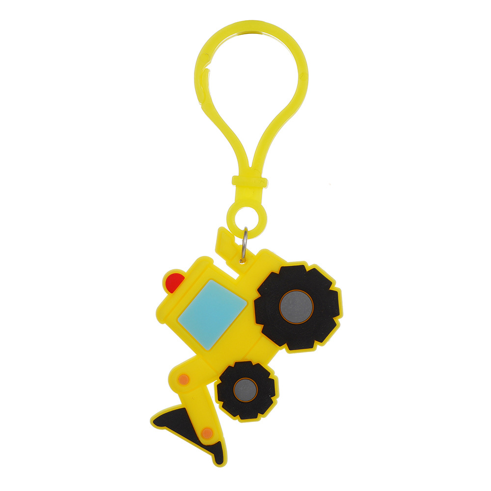 Cartoon Style Engineering Vehicle PVC Unisex Bag Pendant Keychain display picture 13