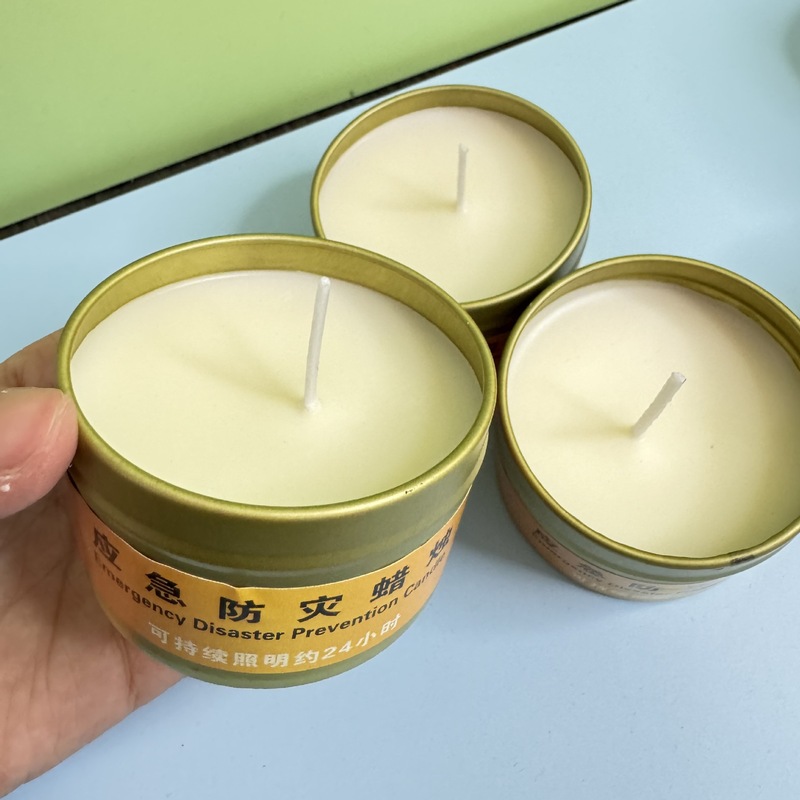 ポータブル屋外鉄缶キャンドル無煙日常照明防風防水応急防災安全キャンドル|undefined