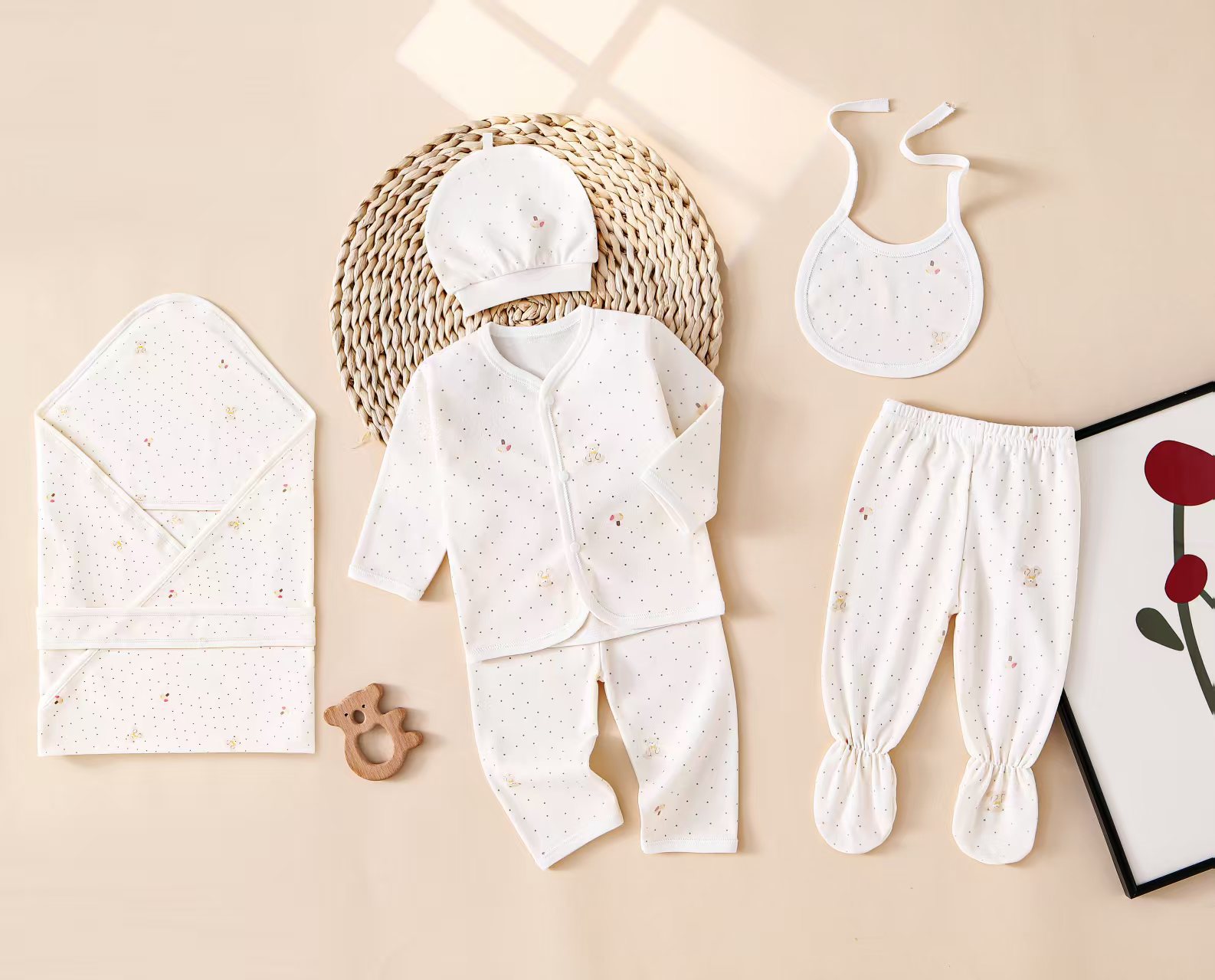 25 nuevas cajas de regalo de siete piezas de algodón ropa interior bebé cómodas y suaves cuatro estaciones de ropa para bebés