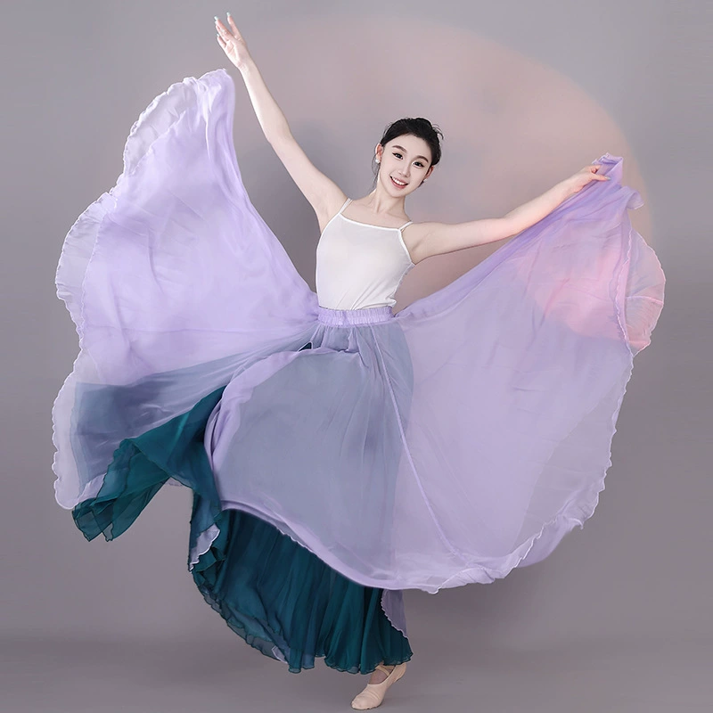 900-градусная классическая танцевальная юбка носит китайскую танцевальную юбку