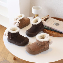 儿童雪地靴2025新款冬季韩版女童大棉鞋加绒保暖中大童雪地棉