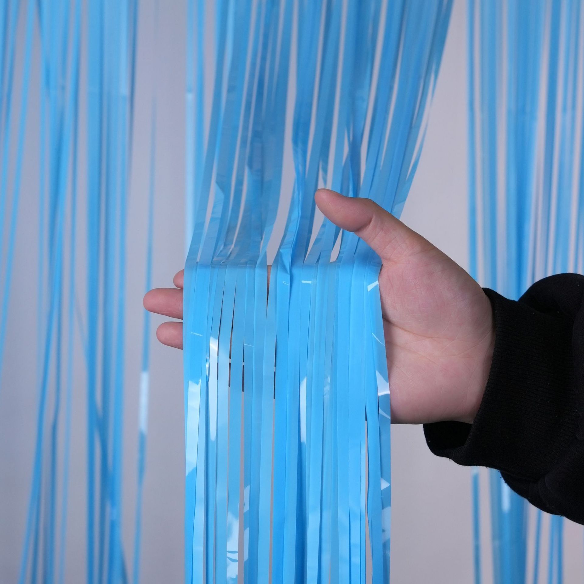 Macaron cortina de lluvia Aliexpress decoración de la escena de la fiesta cortina de la ceremonia de boda cinta