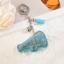 跨境韩国绒烫钻钥匙扣加油啦啦队创意钥匙扣挂件加油小礼品