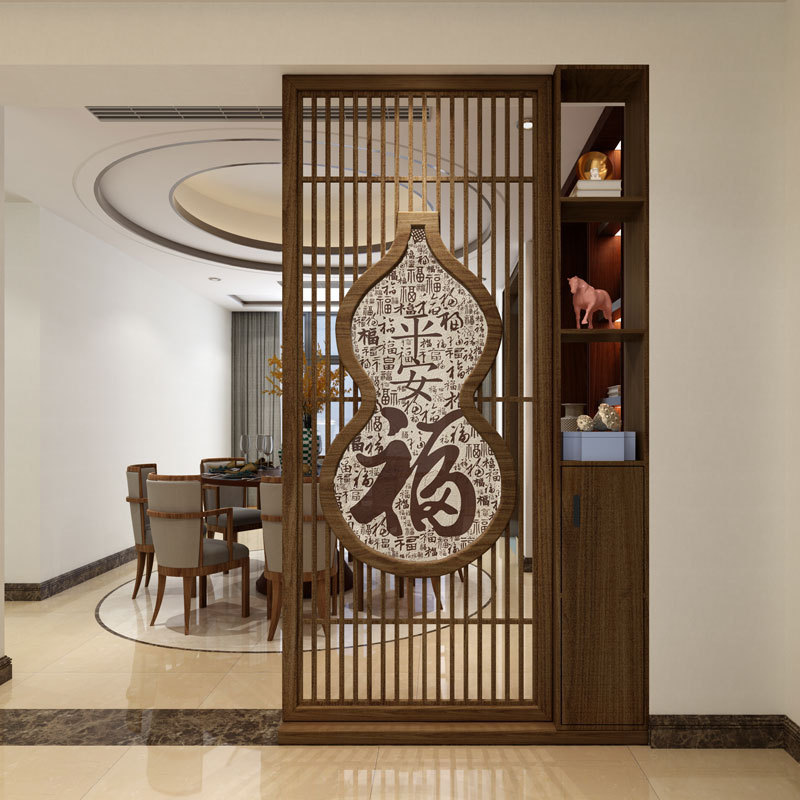 New Chinese-style Fu Character Screen Cabinet Partition Living Room Solid Wood Entrance Entrance Cabinet Hoist Grille Home Shaded Storage Rack New Chinese-style Fu Character Screen Cabinet Partition Living Room Solid Wood Entrance Entrance Cabinet Hoist Grille Home Shaded Storage Rack
