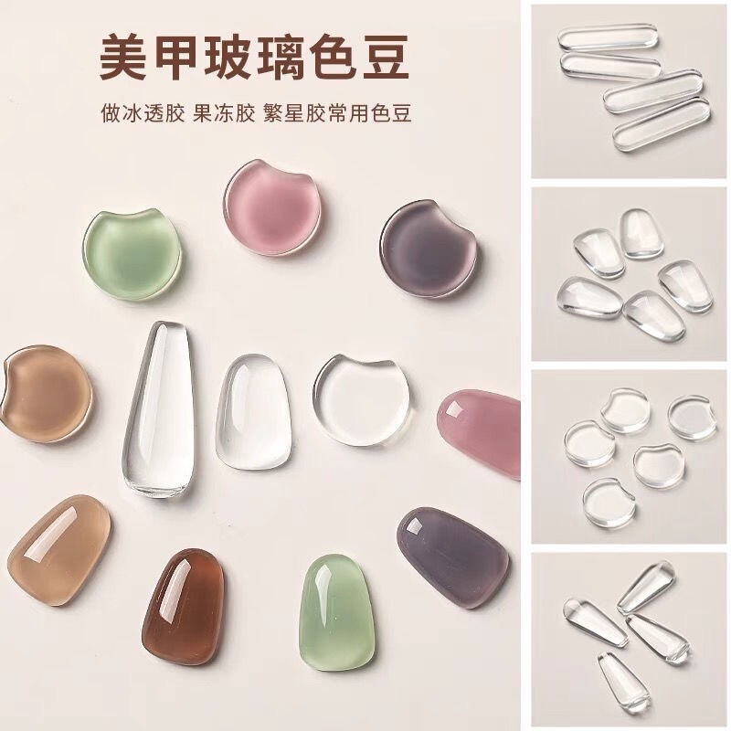 2022 New Japanese-Style Internet Celebrity Nail Polish Gel Transparent Glass Nail Display Board Color Beans Practice Nail Salon Exclusive