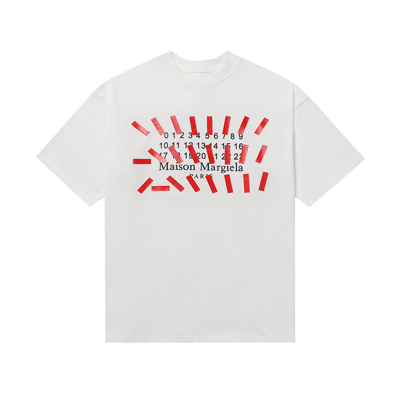 24SS 新デジタルパターンラウンドネックメンズとレディースのトレンディな半袖コットンカジュアル T シャツシリーズ|undefined