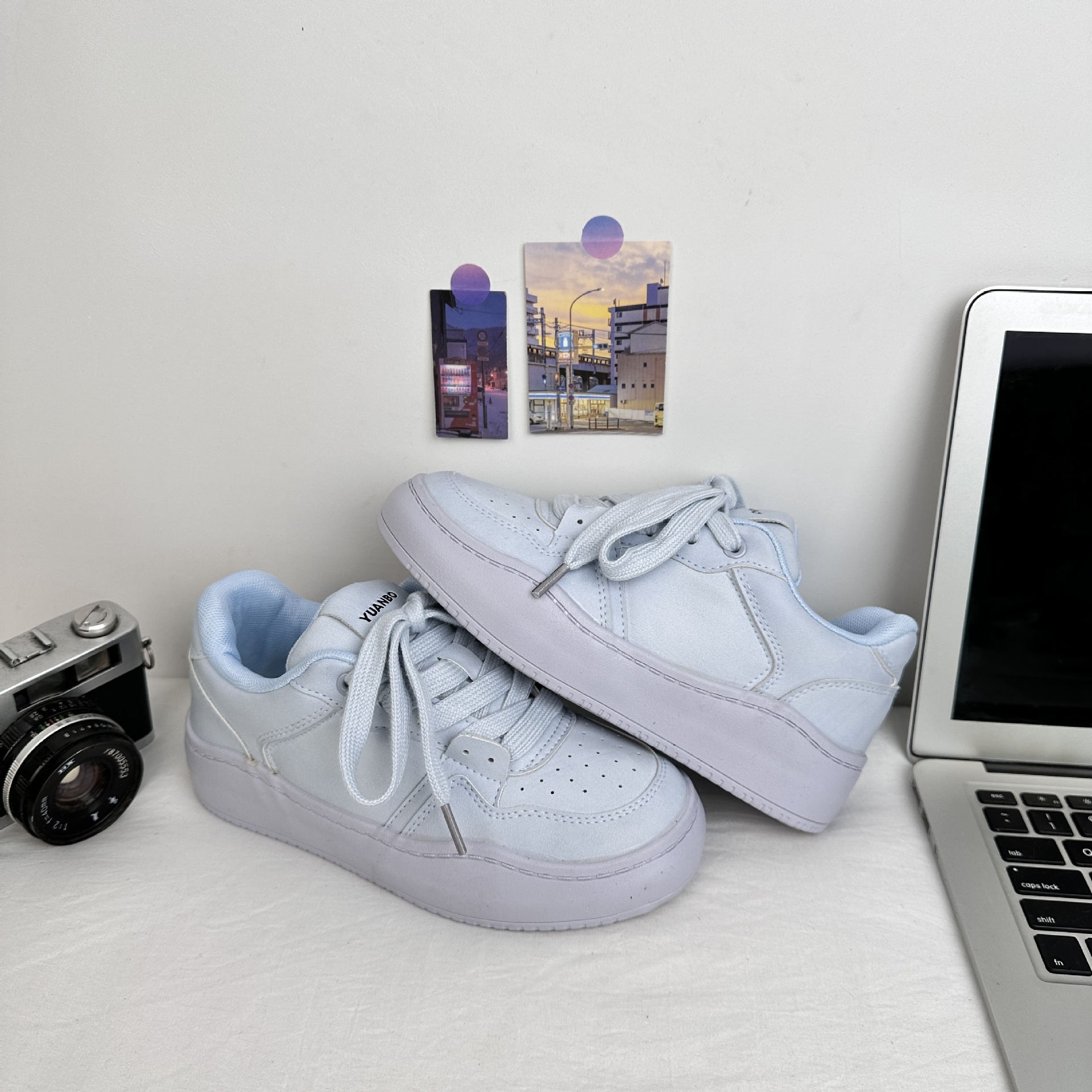 Far Wave 2025 Spring Student All-Match Shoes Tendencia Color sólido Estilo universitario Zapatos blancos Zapatos de lona coreanos para mujer