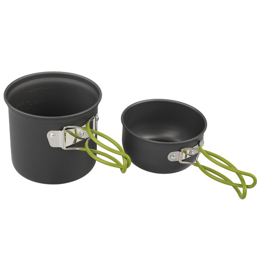Pot Set DS-101 Outdoor Portable Cooking Pot Set for Camping for 1-2 Persons 2-piece Outdoor Pot Set for One Person is Simple and Fast