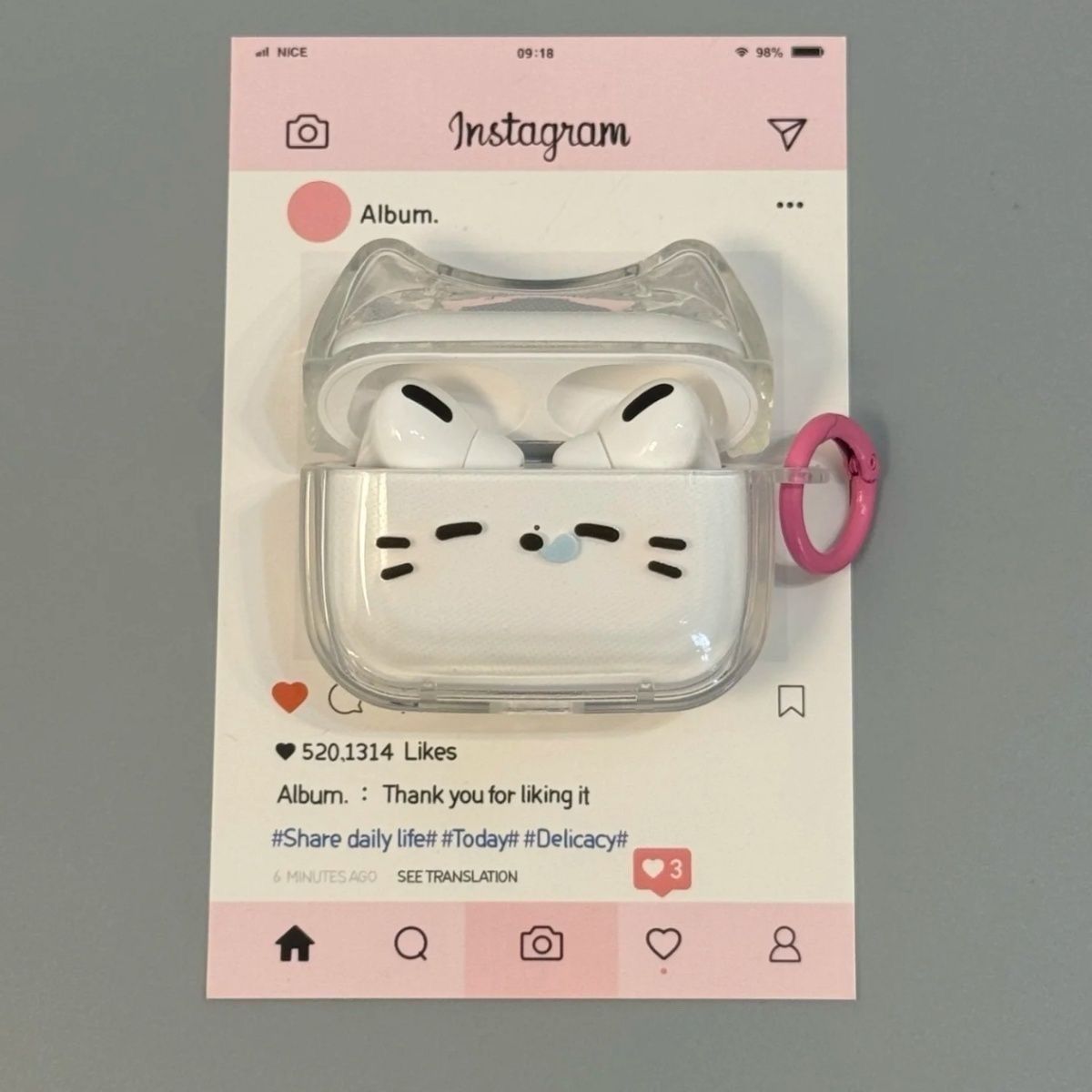 Gato somnoliento para Apple AirPods 4 generación, estuche de protección Bluetooth Airpod Pro3 / 2 auriculares 5 generación