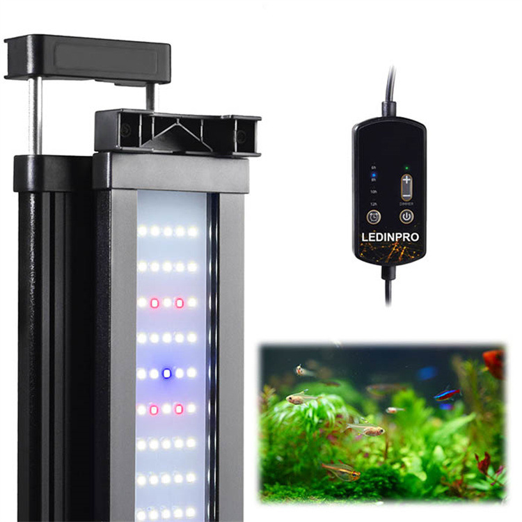 鱼缸植物光谱水族支架灯LED铝合金补光水草灯遥控定时景观灯