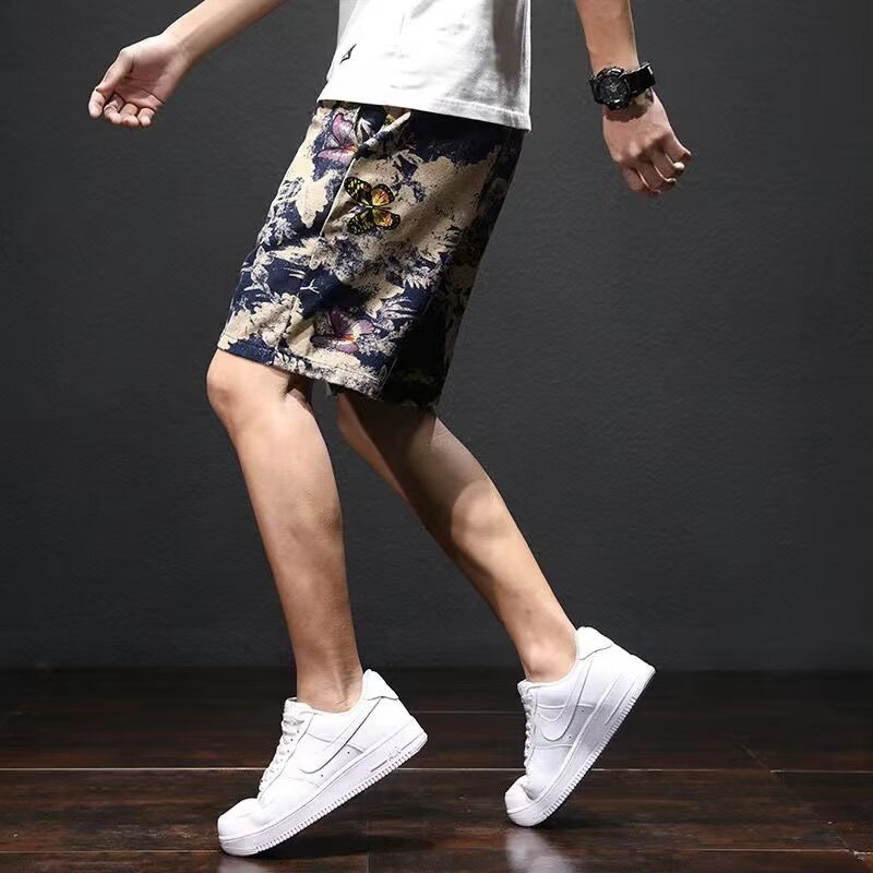 2026 Summer Quick-Dry Beach Shorts for Men, Thin Ice Silk Shorts, Trendy Casual Five-Point Shorts, Butterfly Style Shorts