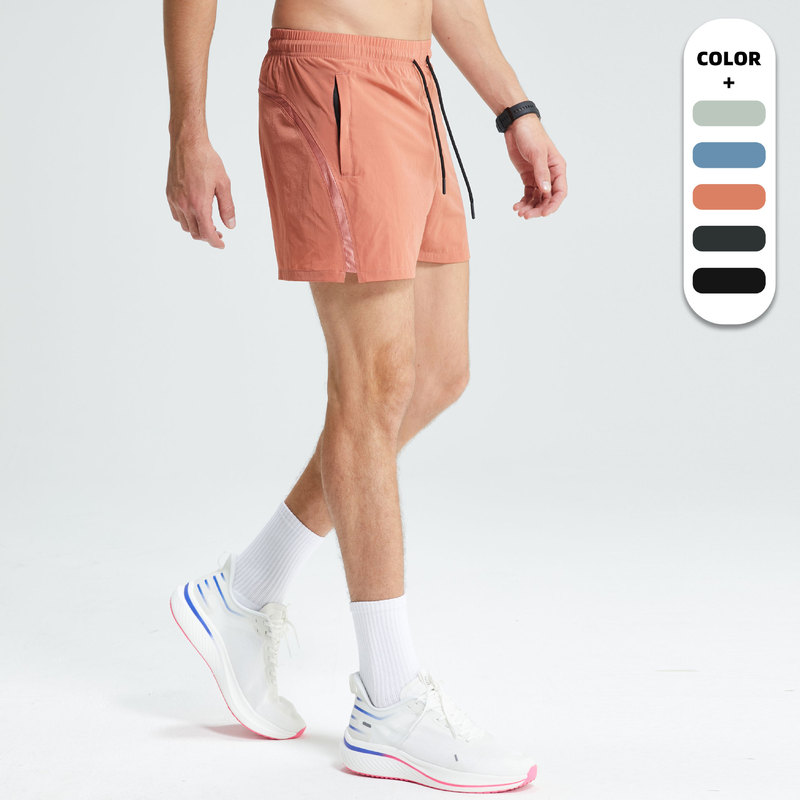 純色速乾ランニングショートパンツトレーニングマラソン運動ショートパンツ男性薄通気性フィットネスカジュアル三分バスケットボールパンツ|undefined