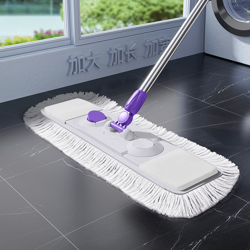 65cm large flat mop household wood floor cotton yarn mop lazy mop stainless steel dust push a generation of hair