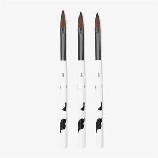 Cross-border exclusive milk cow pattern three-pack nail art crystal pen suit high-grade nylon wool nail art carving pen 3 pack