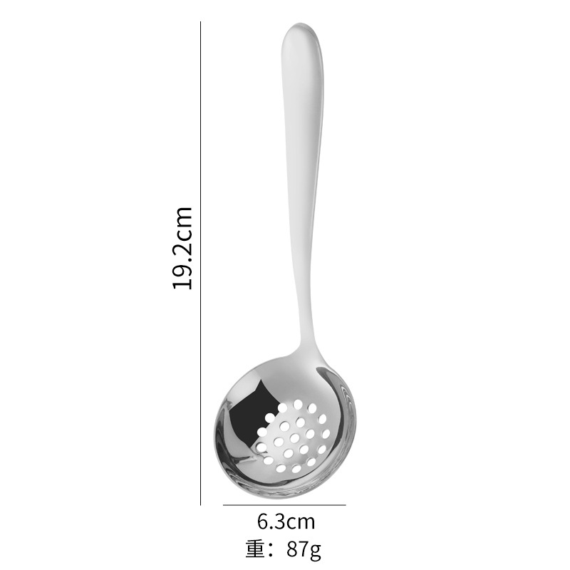 Cuchara de sopa de acero inoxidable 304 vajilla doméstica cuchara de sopa mango largo cuchara redonda profunda cuchara de sopa 304 cuchara colador cuchara