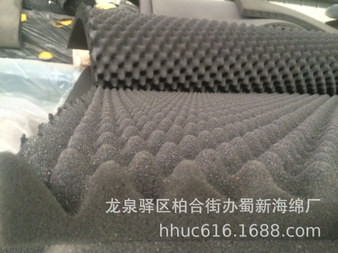 供应墙体自粘波纹吸音海绵/室内隔音降噪泡棉/凹凸消音棉