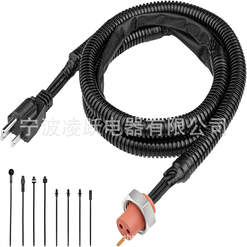 6 英尺 16AWG 发动机块加热器线 68223419AA 兼容 2014-2018 道奇