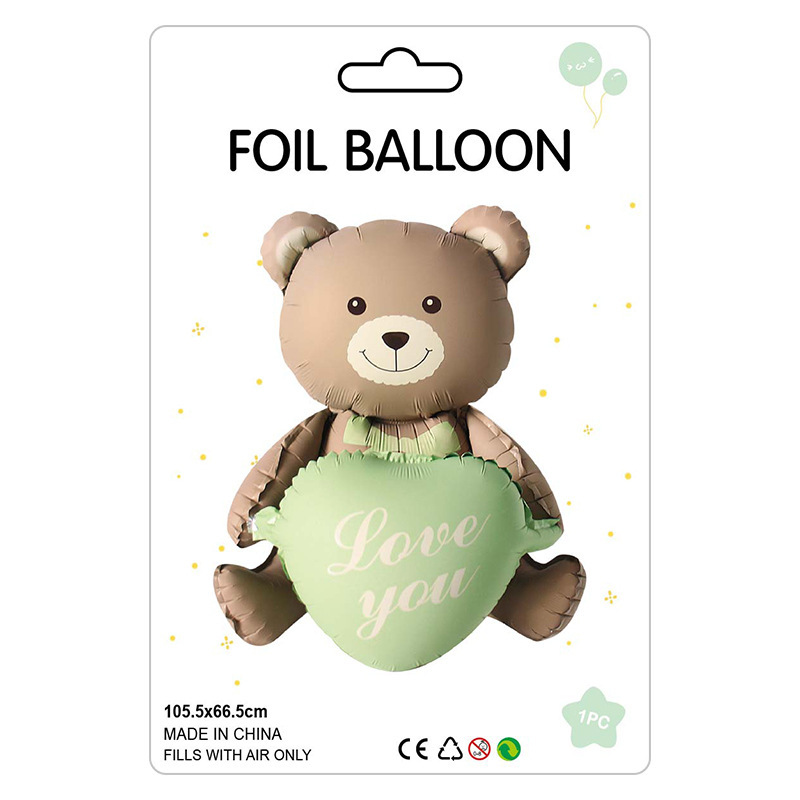既製品個別包装アルミフィルム風船動物ジャングル動物パーティー漫画風船卸売|undefined