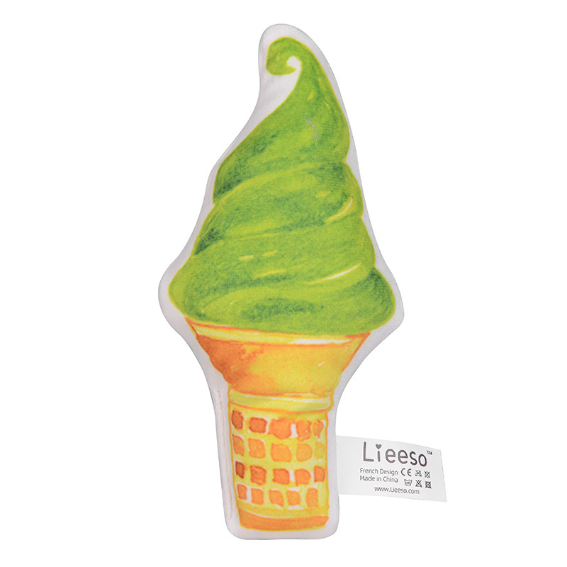 Bebé sonajero dibujos animados helado BB llamada mano agarre palo bebé calmante juguete Estilo nórdico helado sonajero juguete