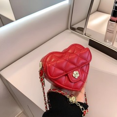 小香風網紅項洋気ミニ愛ハート型子供女の子女の子斜め掛けファッションアクセサリー小包女
