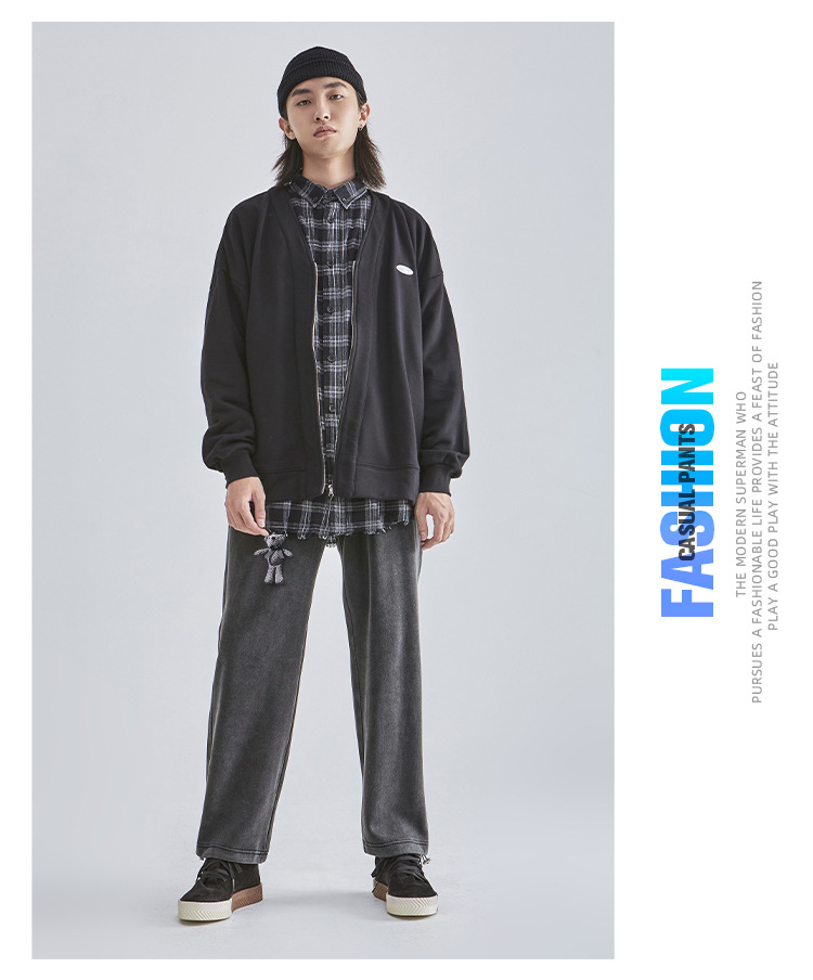 Abbigliamento maschile Abbigliamento maschile Pantaloni casual alla moda da uomo di marca Pantaloni autunnali nuovi da uomo Pantaloni larghi casual in maglia da uomo_voghion.com