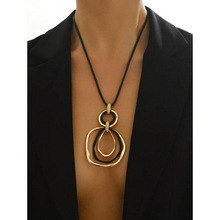 L 33419 Geometric hollow pendant necklaces �����οյ�׹����