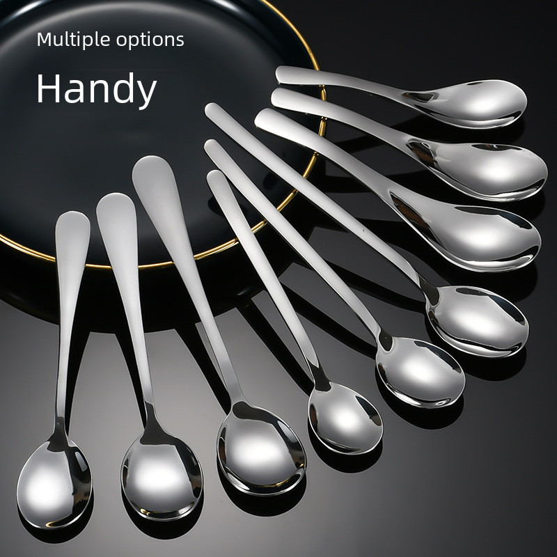316 stainless steel spoon 304 stainless steel spoon supplies coffee spoon student children stainless steel soup spoon
