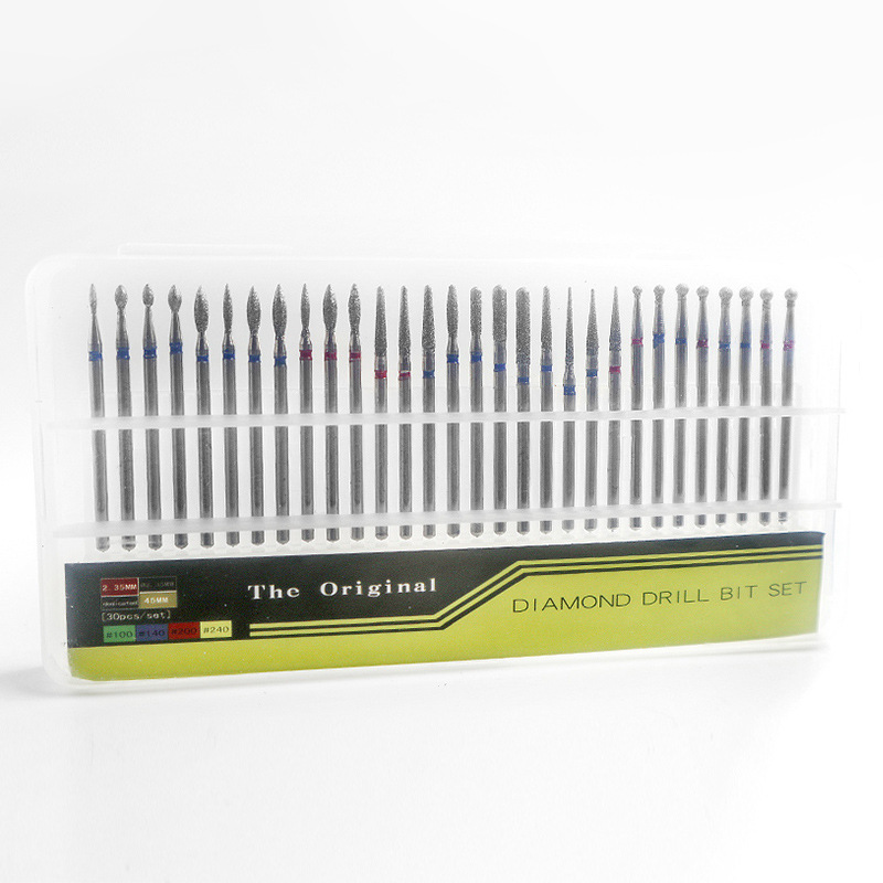 Cabeza de molienda frontal de Arte de uñas ruso 30 piezas de diamante removedor de uñas cabeza de molienda de piel muerta