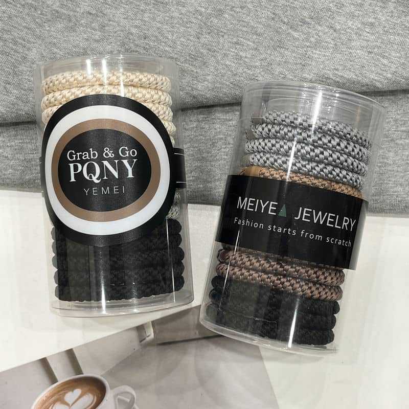 High Stretch Durable Sports Hair Ring Women's Hair Tie Rubber Tendon Thickened and Continuous Headline High Ponytail Hair Rope Headwear