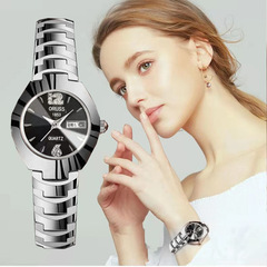One piece drop shipping fully automatic movement watch for women waterproof luminous tungsten steel color women's watch versatile internet celebrity women's watch