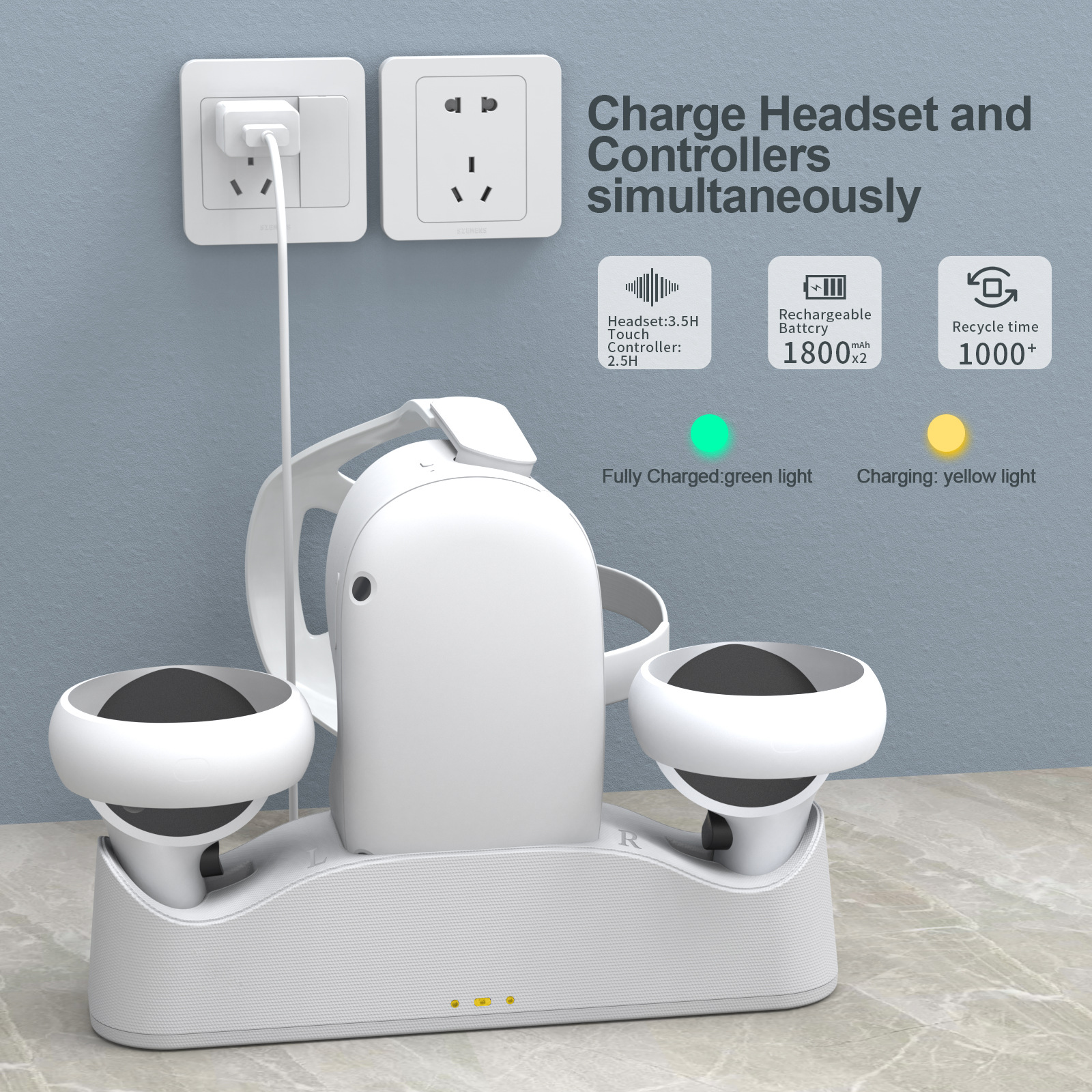 Oculus quest 2 VR glasses handle magnetic base charger with battery suit VR base charging accessories