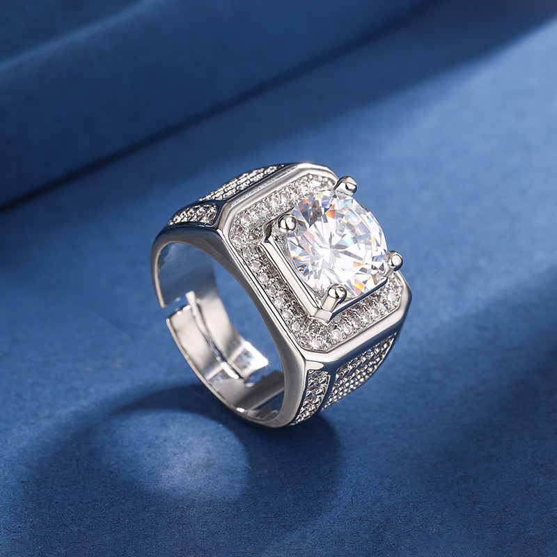 Luxe haut de gamme de 5 carats avec une bouche ouverte, imitant le diamant du Mozambique, des cœurs et huit flèches, une entreprise dominatrice,_voghion.com