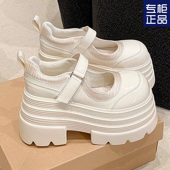 Туфли 10 см на толстой подошве Lefu Женская весна 2025 Новый маленький рост