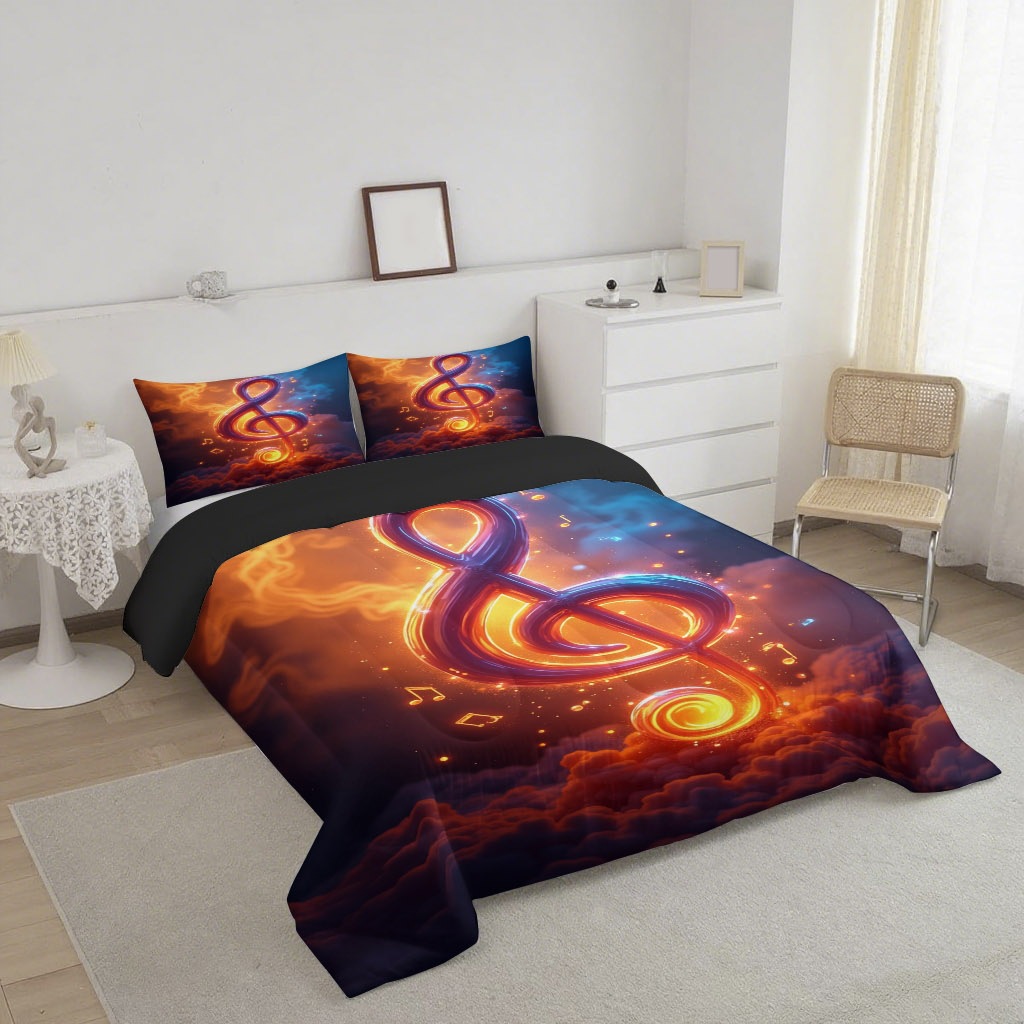 TEMU / JIT transfronterizo nuevo espectro de notas de alta definición impresión digital 180gms quilt set fábrica suministro directo