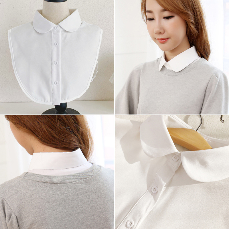 Chiffon Fake Collar Summer Women's Breathable White Lace Trim Shirt Versatile Collar 2022 New Style Inner Wear