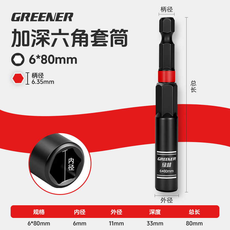 [Red-Easy to Recognize] Black Shield Anti-rust 6*80mm